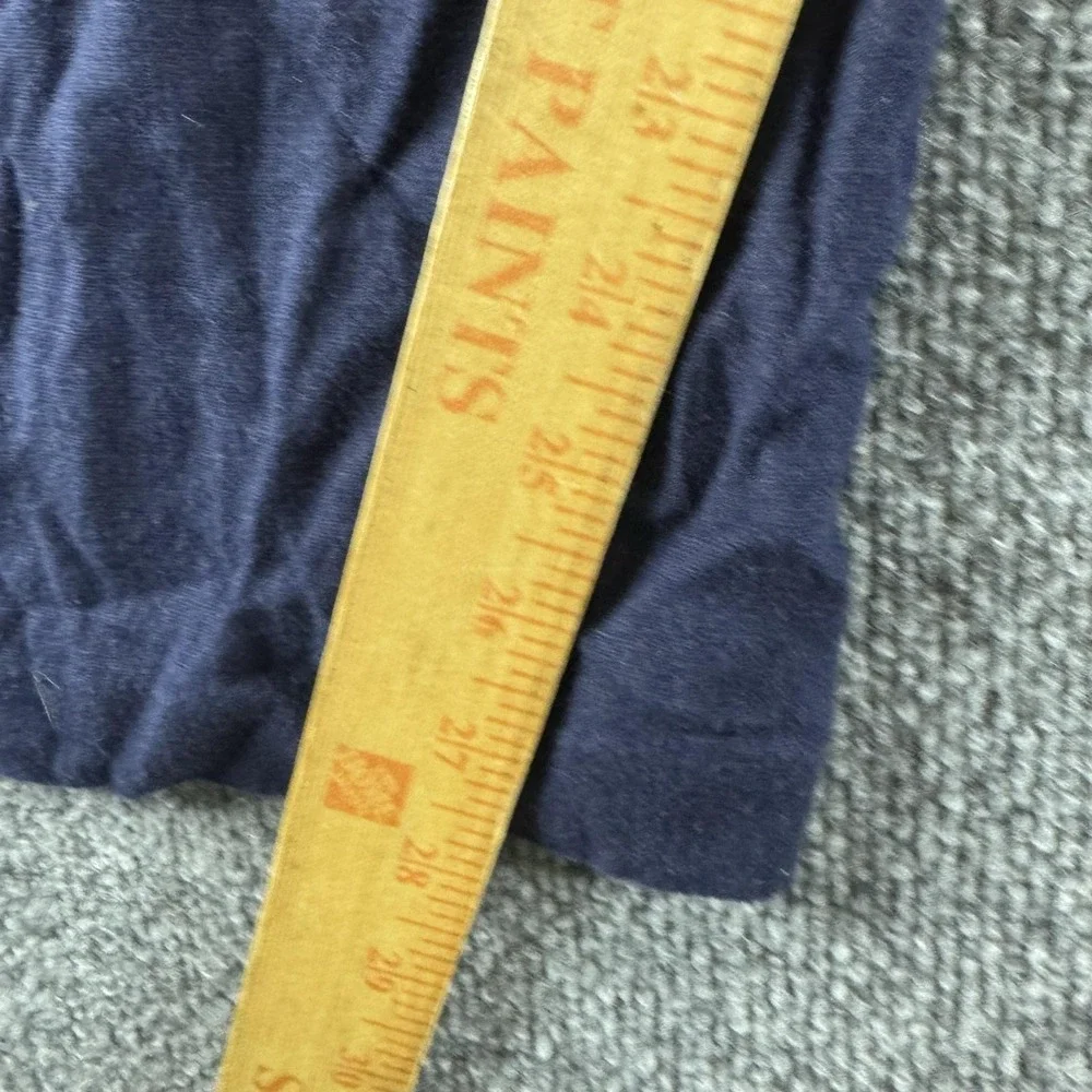 ZARA Sweatpants Womens XL Blue Linen Wide Leg Relaxed Elastic Drawstring